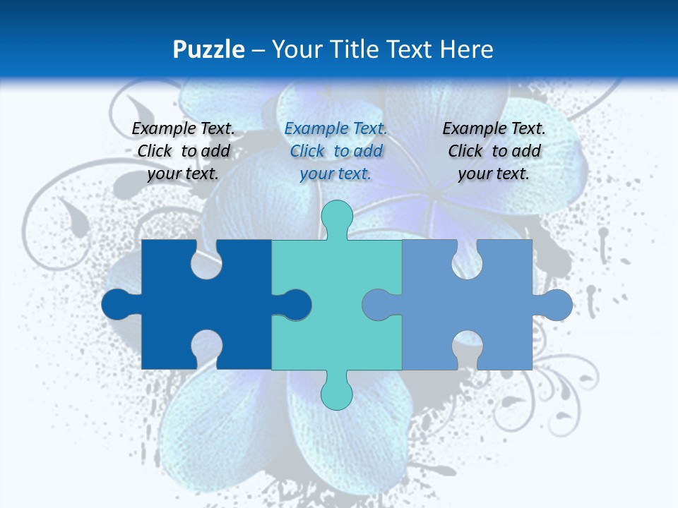 Grunge Floral Logo Or Icon (Flyer, Magazin, Poster, Webpage...) PowerPoint Template