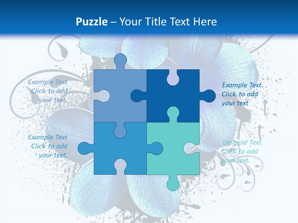 Grunge Floral Logo Or Icon (Flyer, Magazin, Poster, Webpage...) PowerPoint Template