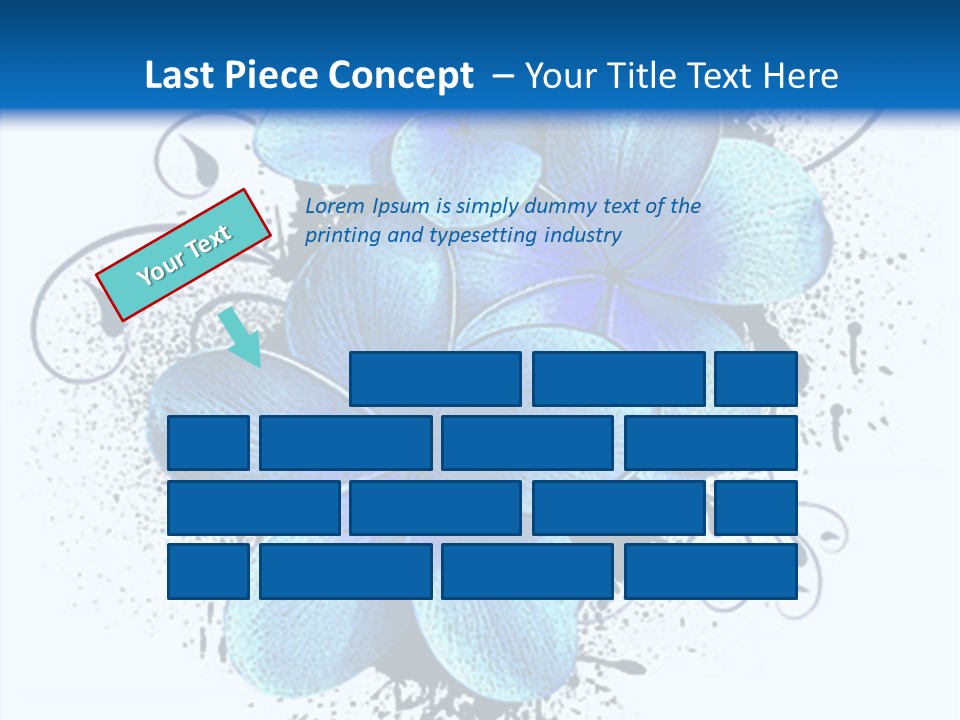 Grunge Floral Logo Or Icon (Flyer, Magazin, Poster, Webpage...) PowerPoint Template