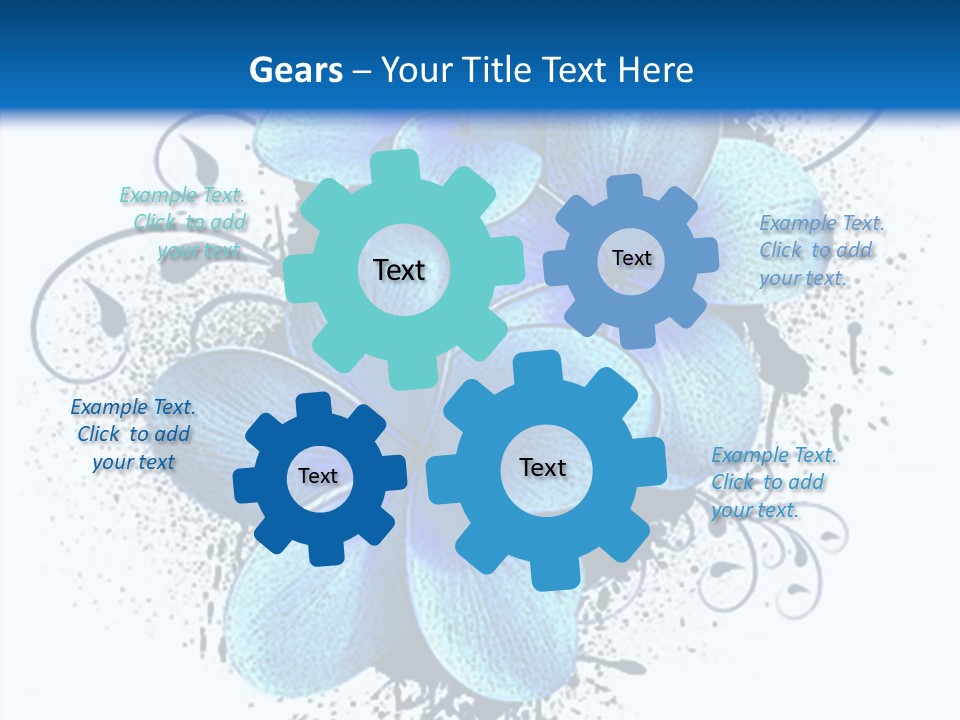 Grunge Floral Logo Or Icon (Flyer, Magazin, Poster, Webpage...) PowerPoint Template