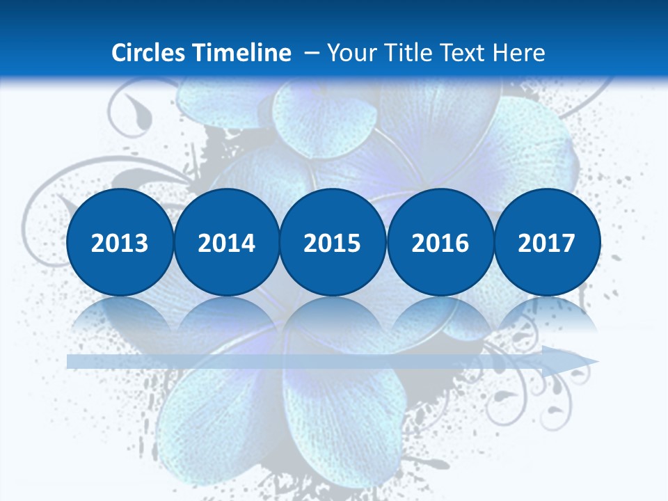 Grunge Floral Logo Or Icon (Flyer, Magazin, Poster, Webpage...) PowerPoint Template