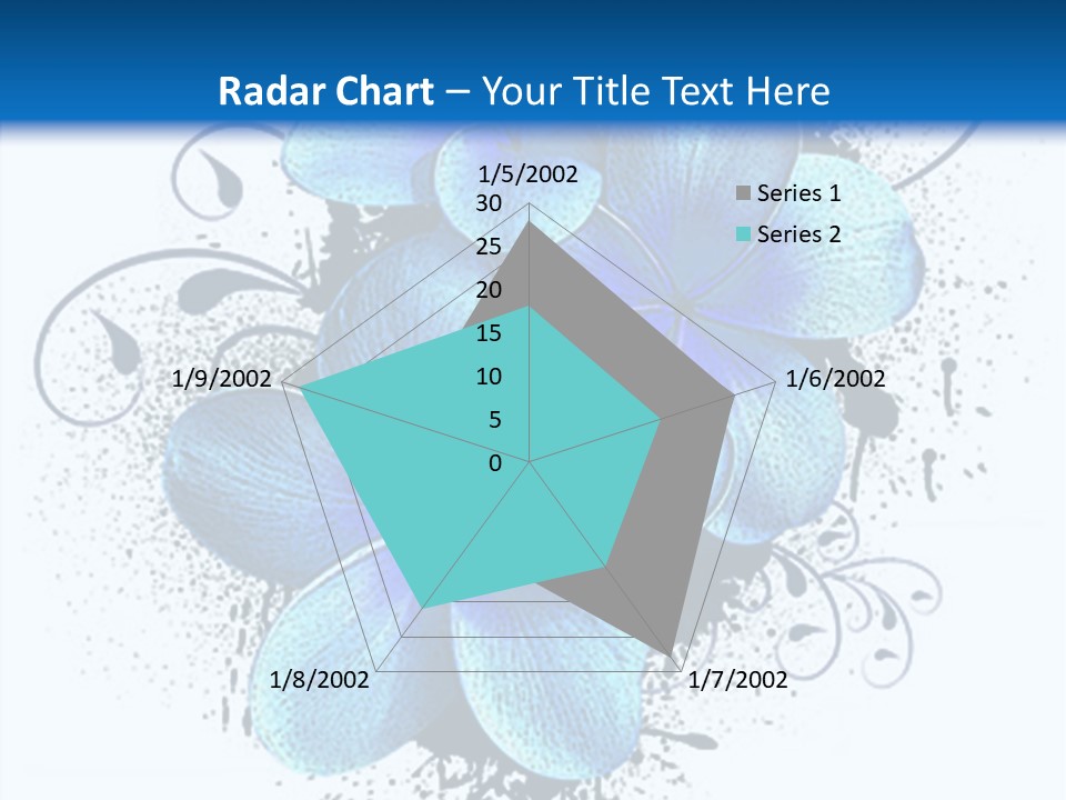 Grunge Floral Logo Or Icon (Flyer, Magazin, Poster, Webpage...) PowerPoint Template