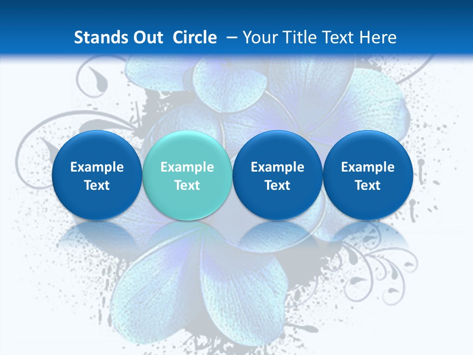 Grunge Floral Logo Or Icon (Flyer, Magazin, Poster, Webpage...) PowerPoint Template