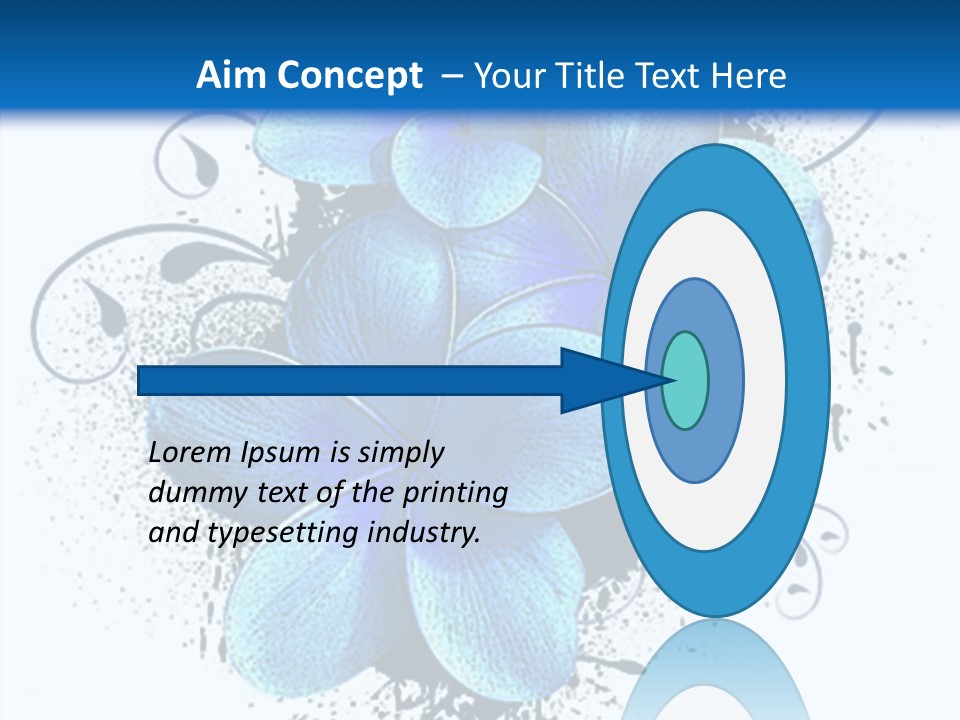 Grunge Floral Logo Or Icon (Flyer, Magazin, Poster, Webpage...) PowerPoint Template