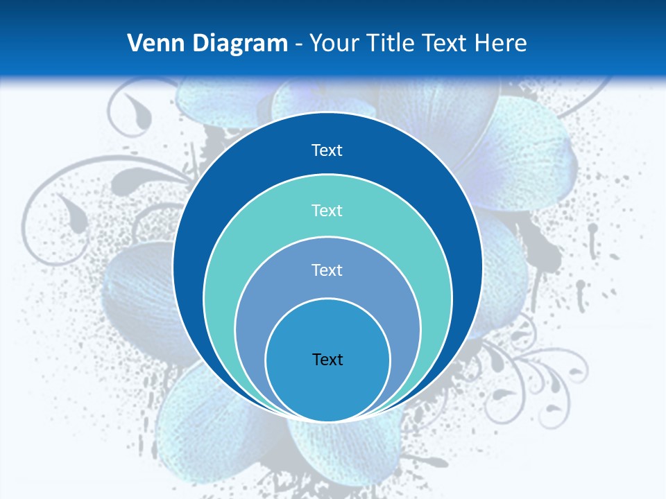 Grunge Floral Logo Or Icon (Flyer, Magazin, Poster, Webpage...) PowerPoint Template