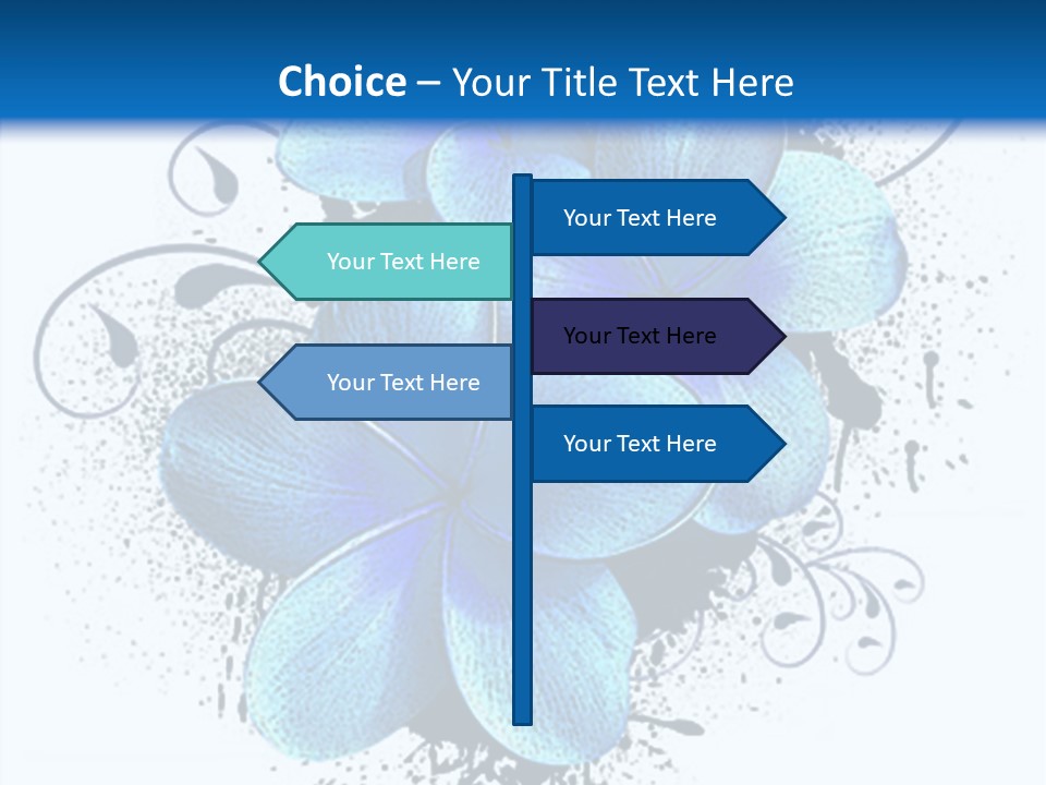 Grunge Floral Logo Or Icon (Flyer, Magazin, Poster, Webpage...) PowerPoint Template