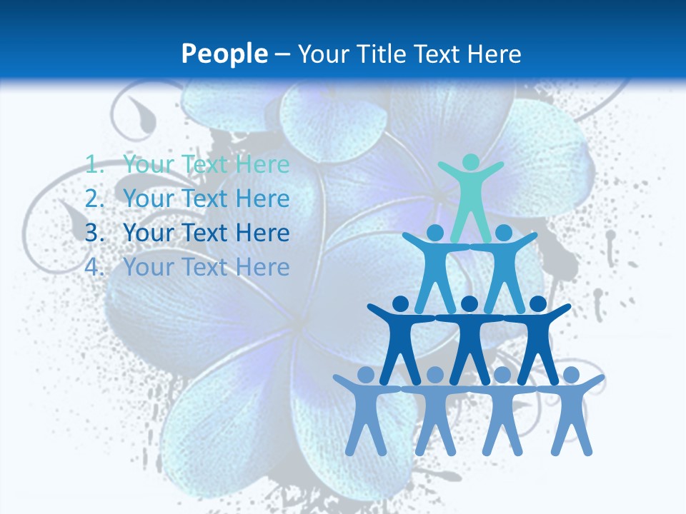 Grunge Floral Logo Or Icon (Flyer, Magazin, Poster, Webpage...) PowerPoint Template