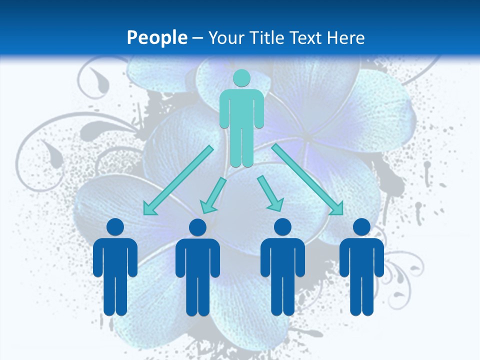 Grunge Floral Logo Or Icon (Flyer, Magazin, Poster, Webpage...) PowerPoint Template