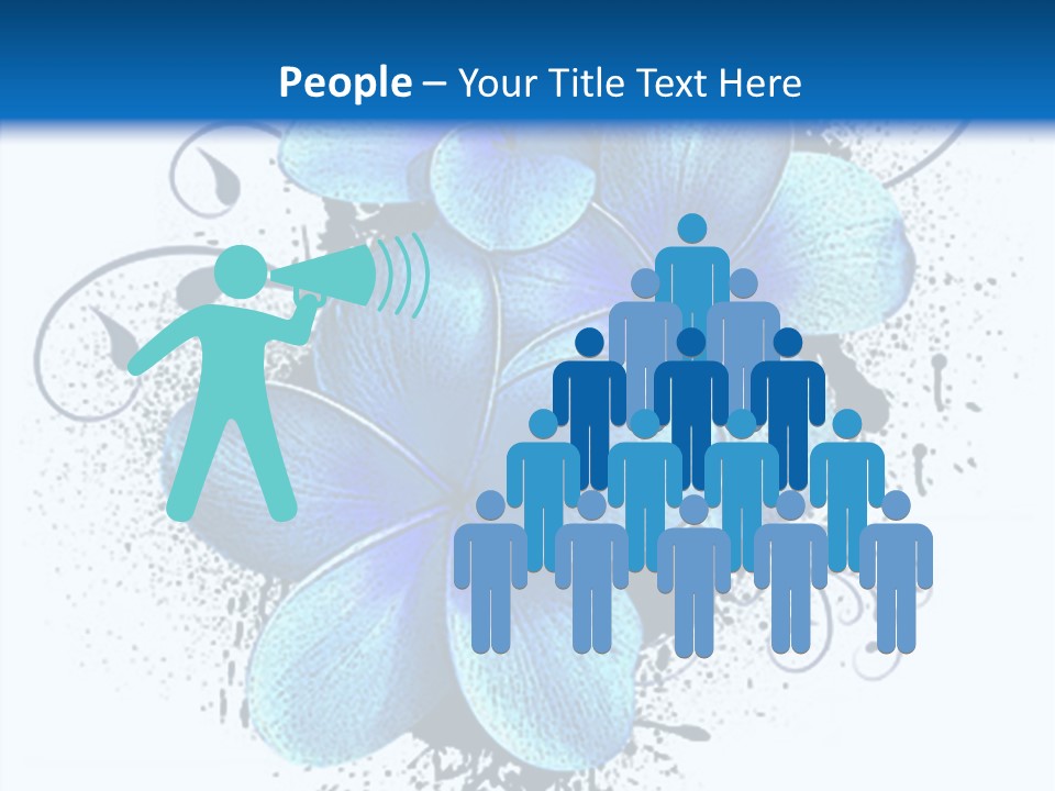 Grunge Floral Logo Or Icon (Flyer, Magazin, Poster, Webpage...) PowerPoint Template