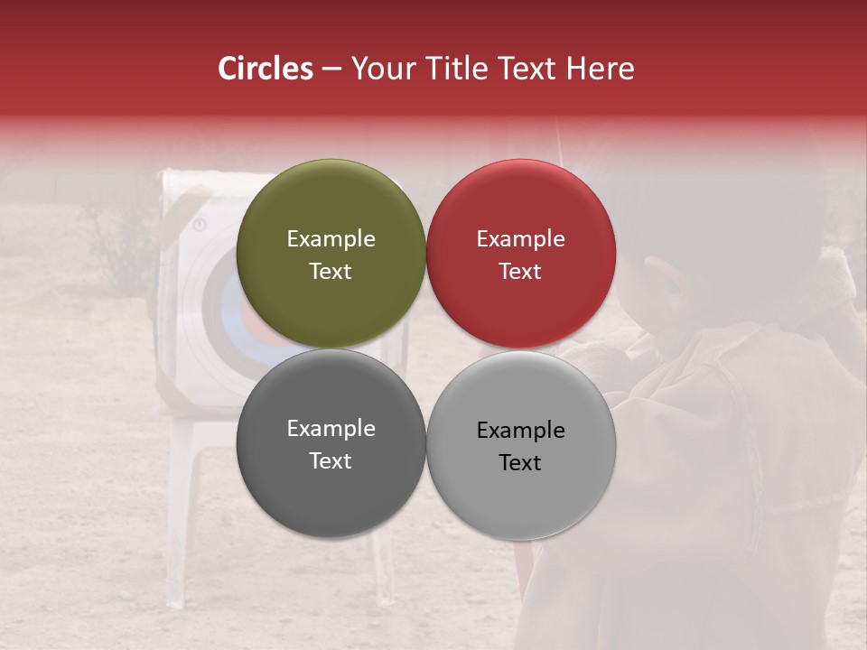 Boy Shooting Arrow At Target PowerPoint Template