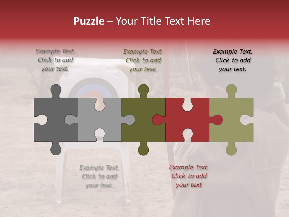 Boy Shooting Arrow At Target PowerPoint Template