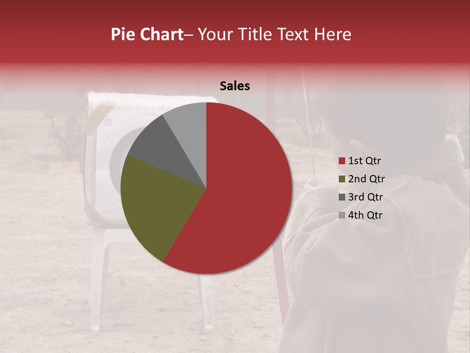 Boy Shooting Arrow At Target PowerPoint Template