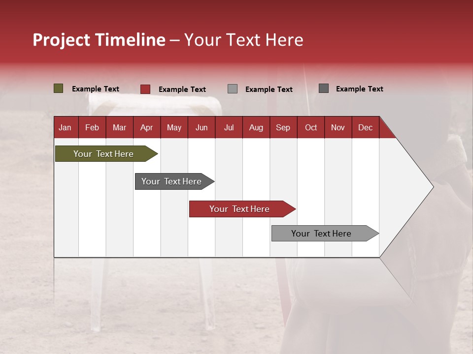 Boy Shooting Arrow At Target PowerPoint Template