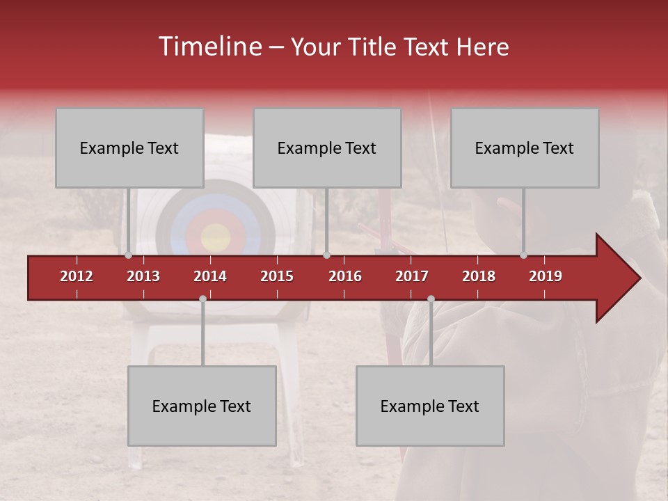Boy Shooting Arrow At Target PowerPoint Template