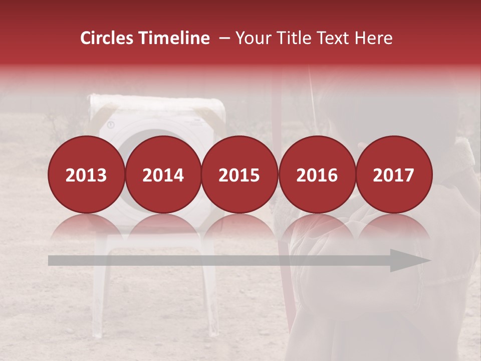 Boy Shooting Arrow At Target PowerPoint Template