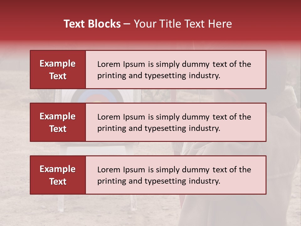Boy Shooting Arrow At Target PowerPoint Template