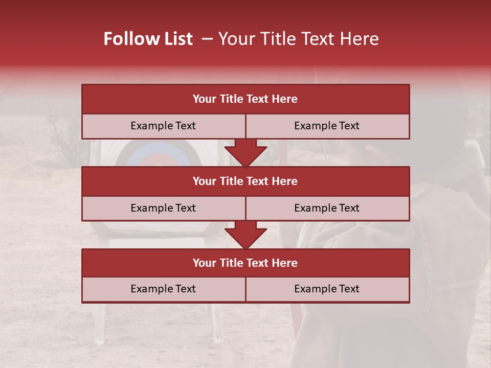 Boy Shooting Arrow At Target PowerPoint Template