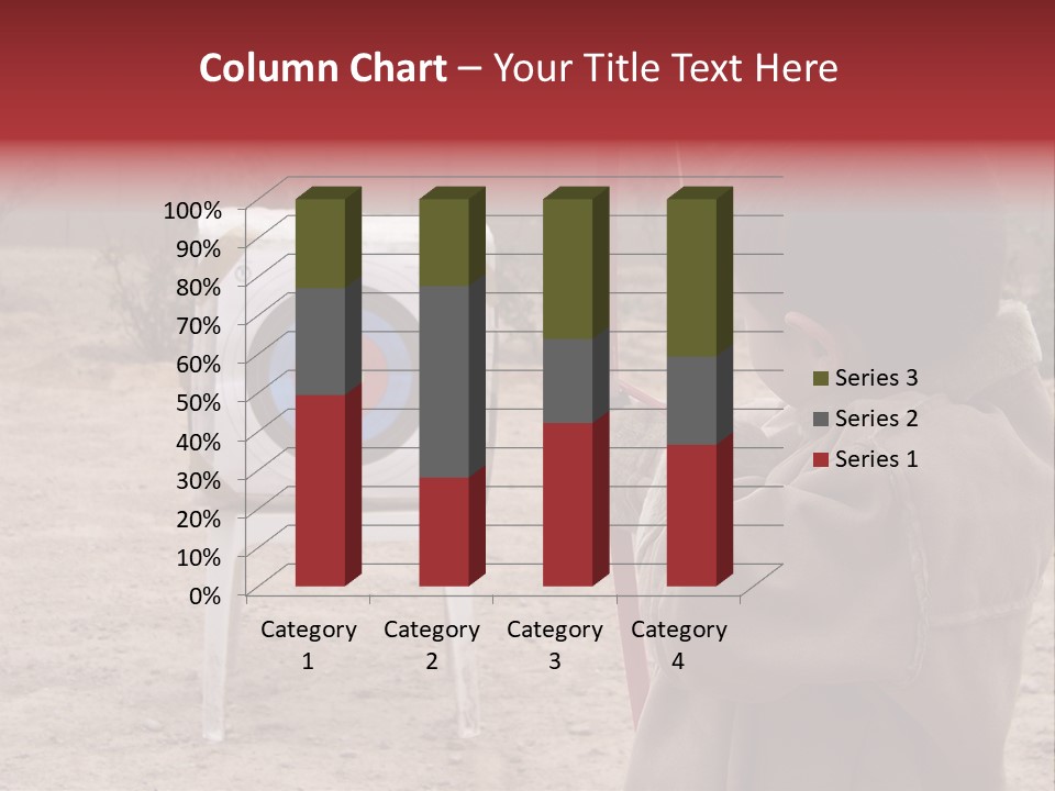 Boy Shooting Arrow At Target PowerPoint Template
