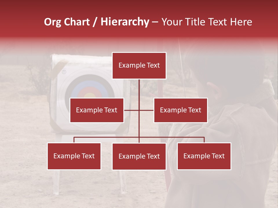 Boy Shooting Arrow At Target PowerPoint Template