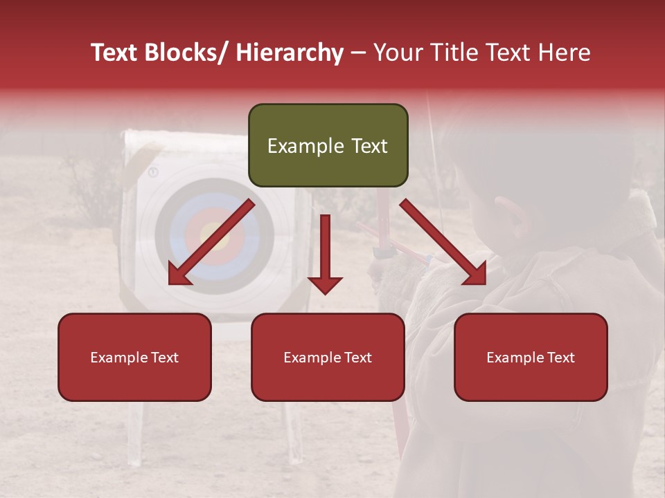 Boy Shooting Arrow At Target PowerPoint Template