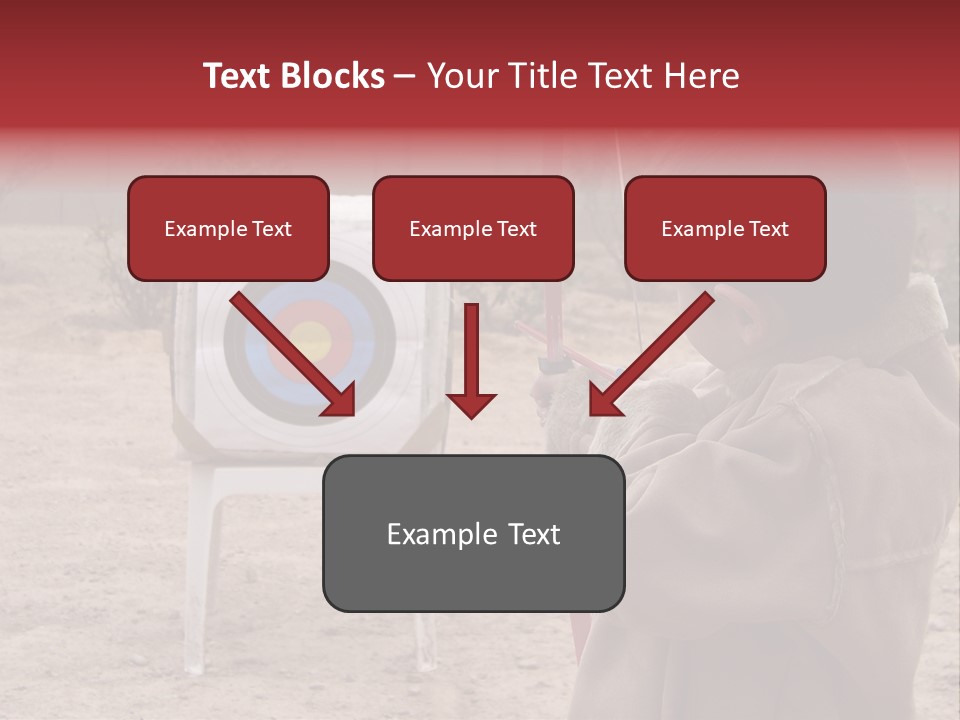 Boy Shooting Arrow At Target PowerPoint Template