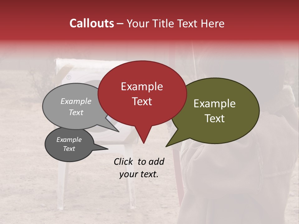 Boy Shooting Arrow At Target PowerPoint Template