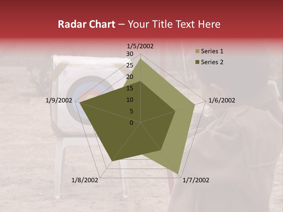 Boy Shooting Arrow At Target PowerPoint Template
