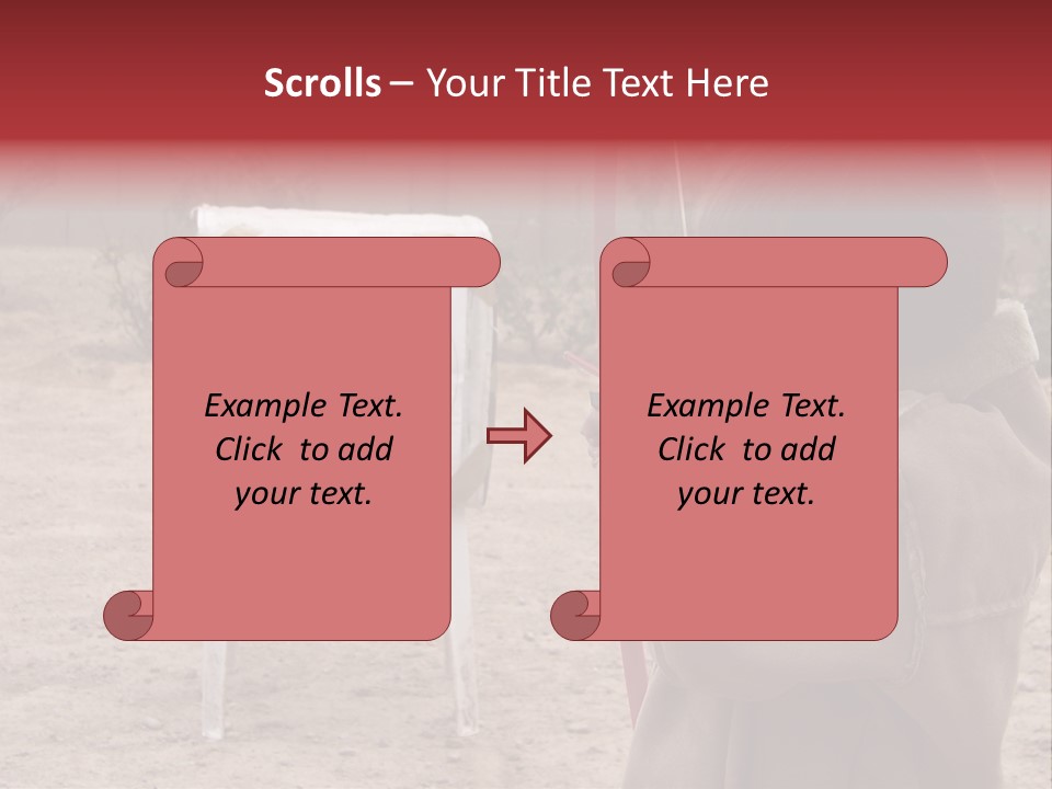 Boy Shooting Arrow At Target PowerPoint Template
