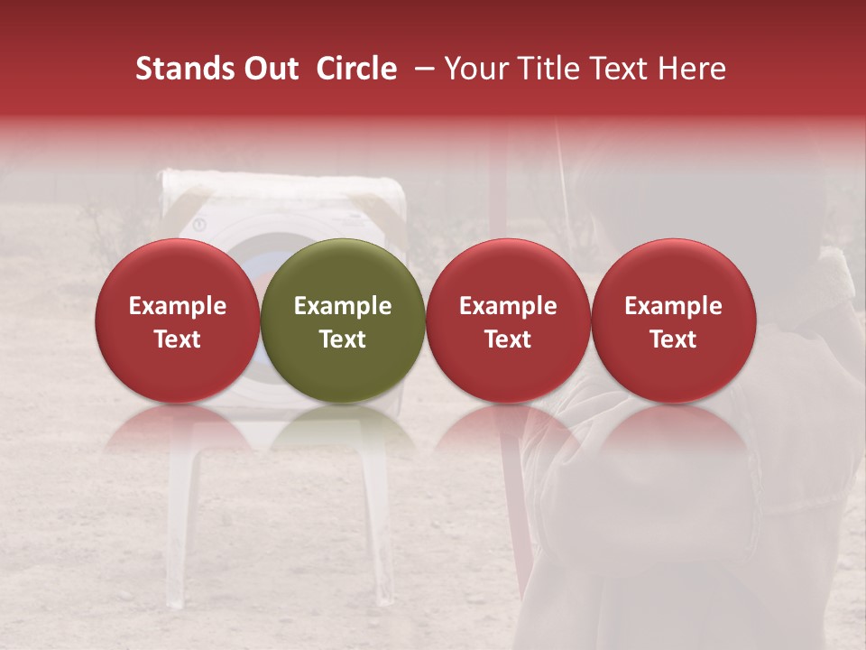 Boy Shooting Arrow At Target PowerPoint Template