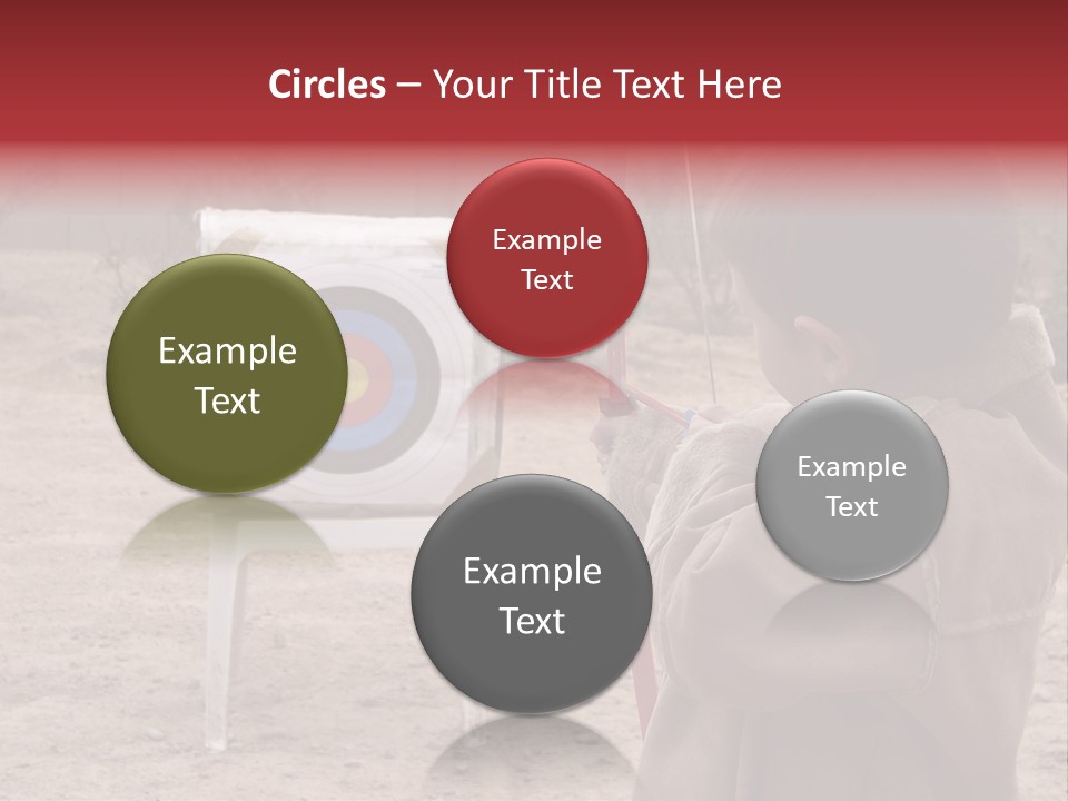 Boy Shooting Arrow At Target PowerPoint Template