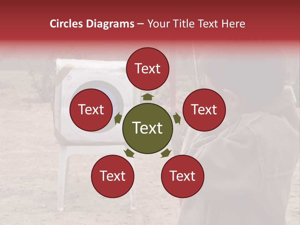 Boy Shooting Arrow At Target PowerPoint Template