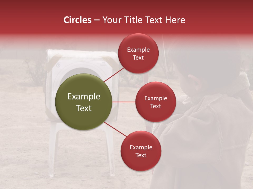 Boy Shooting Arrow At Target PowerPoint Template