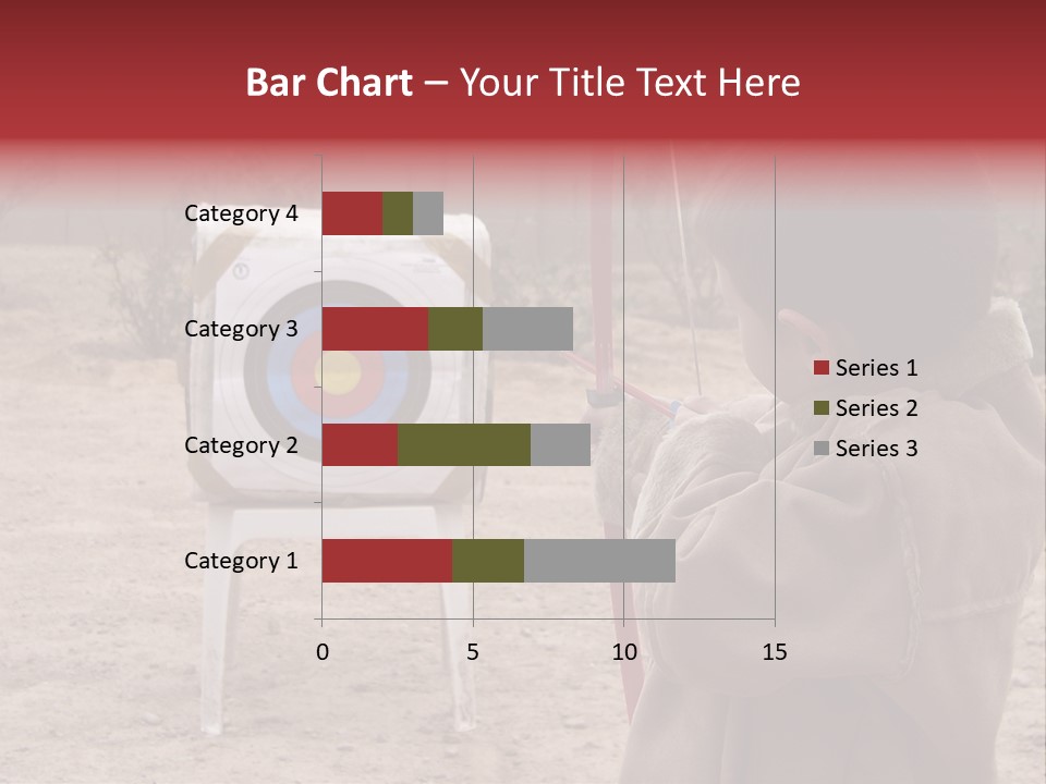Boy Shooting Arrow At Target PowerPoint Template