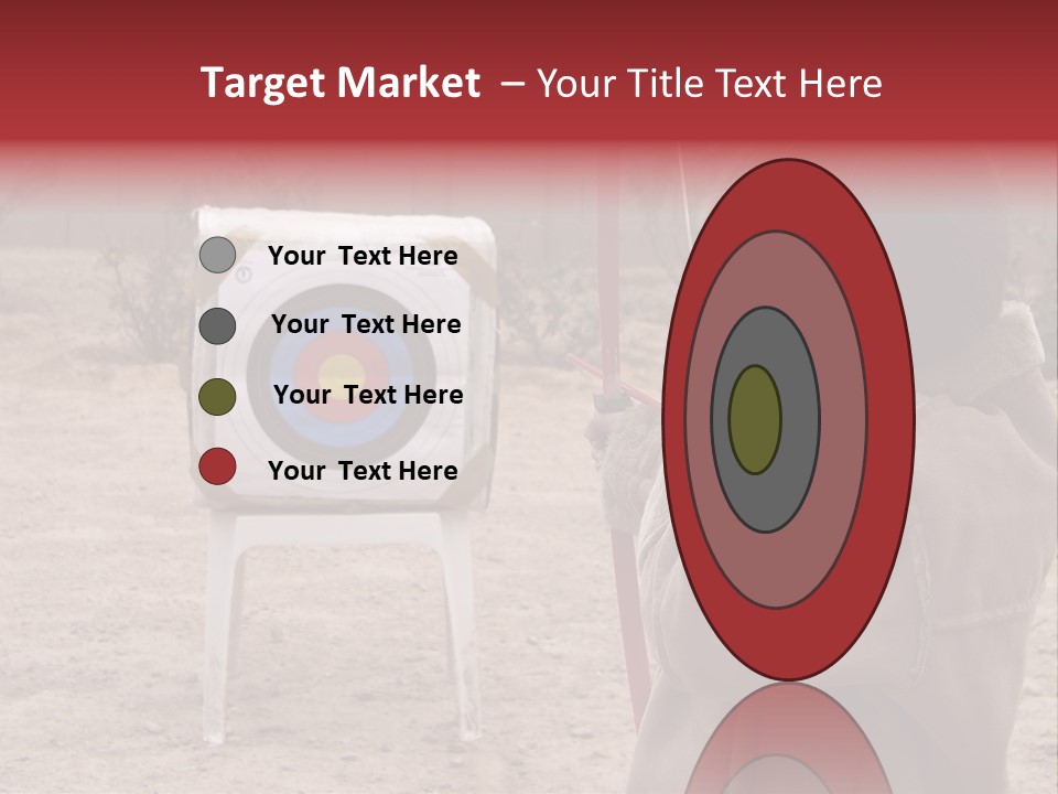 Boy Shooting Arrow At Target PowerPoint Template