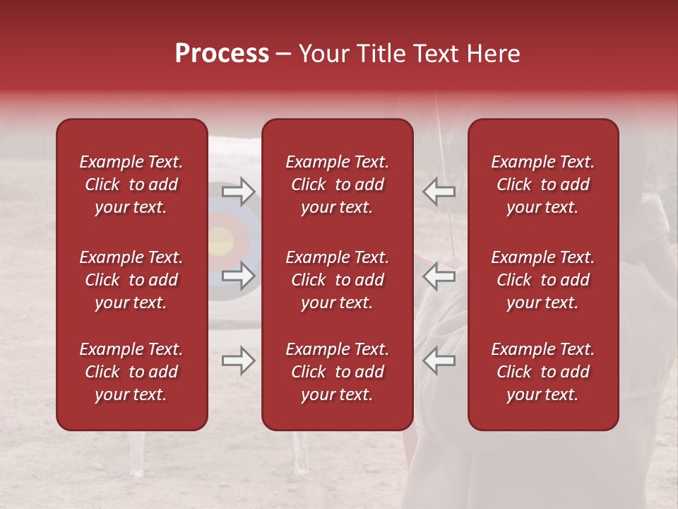 Boy Shooting Arrow At Target PowerPoint Template