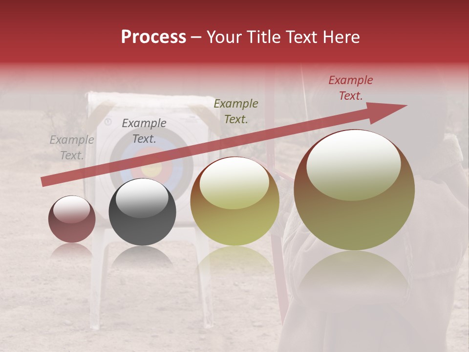 Boy Shooting Arrow At Target PowerPoint Template