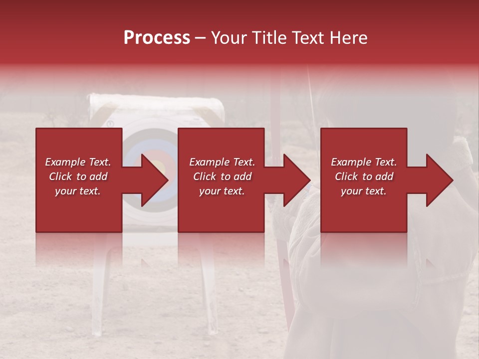 Boy Shooting Arrow At Target PowerPoint Template