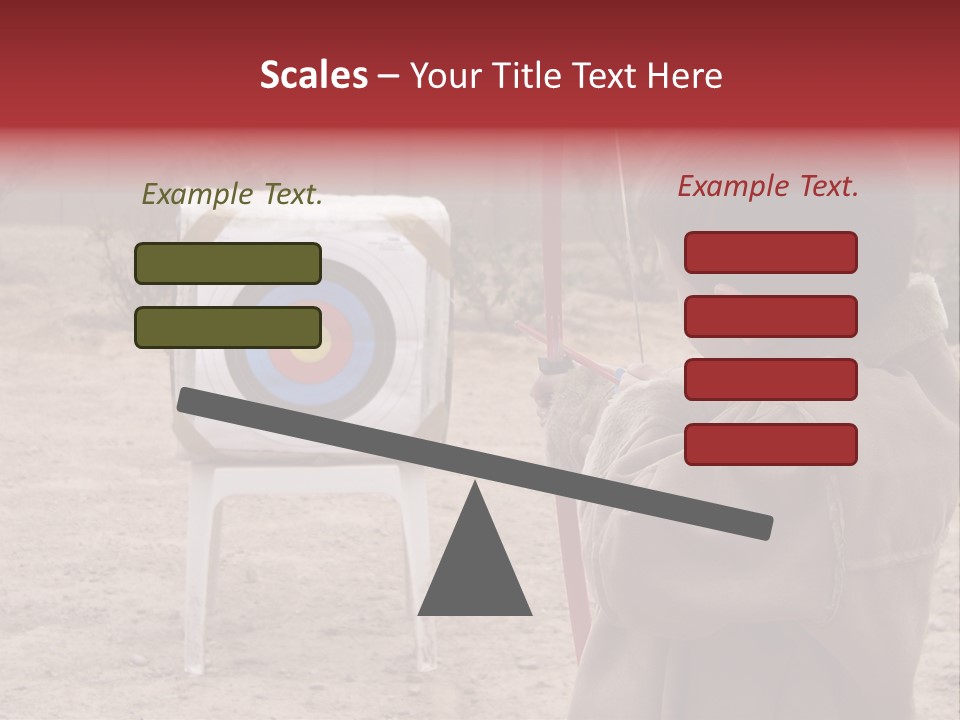 Boy Shooting Arrow At Target PowerPoint Template