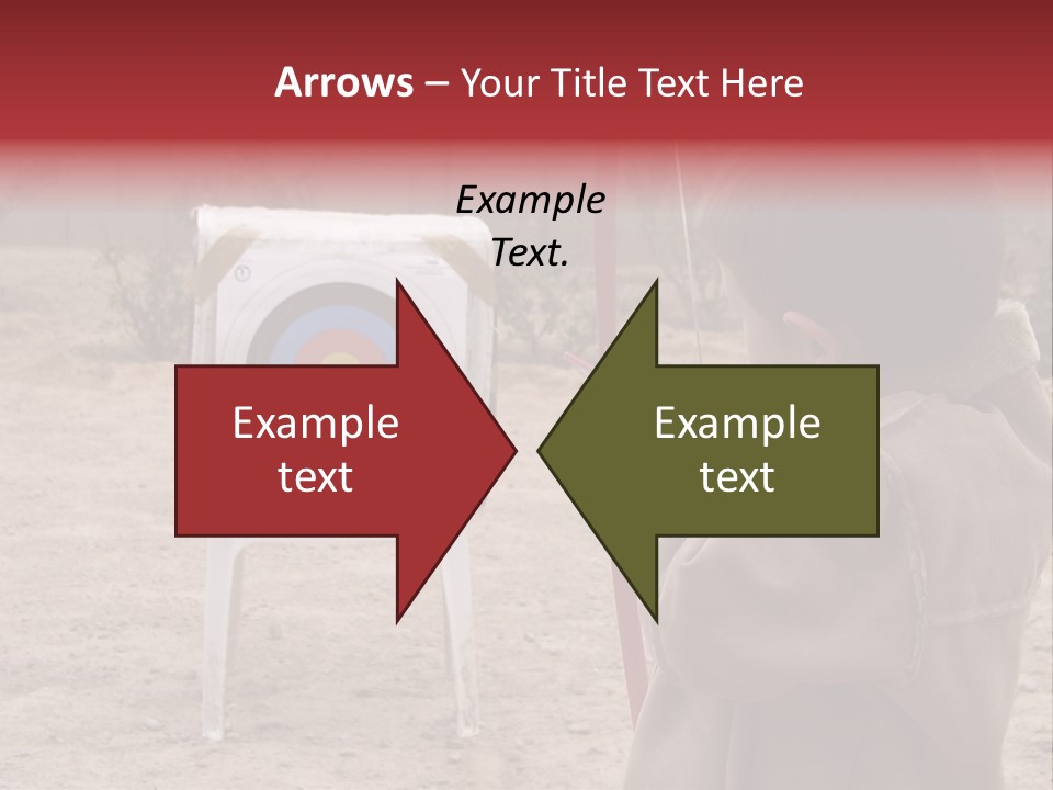 Boy Shooting Arrow At Target PowerPoint Template