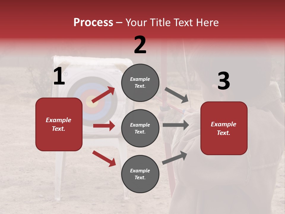 Boy Shooting Arrow At Target PowerPoint Template