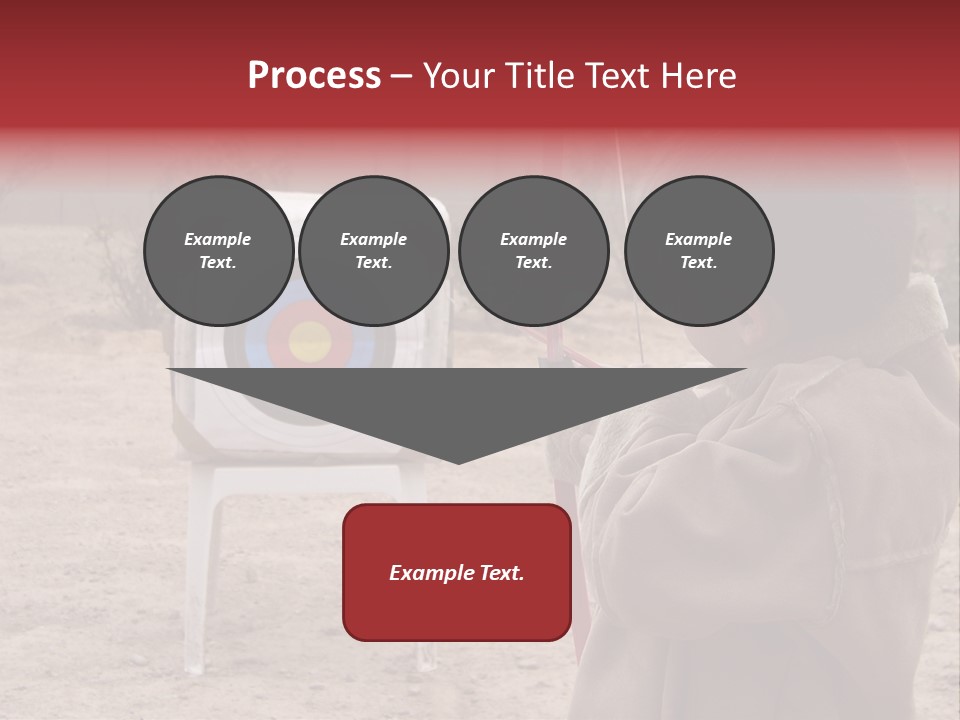 Boy Shooting Arrow At Target PowerPoint Template