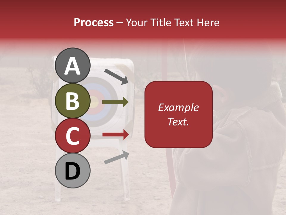 Boy Shooting Arrow At Target PowerPoint Template