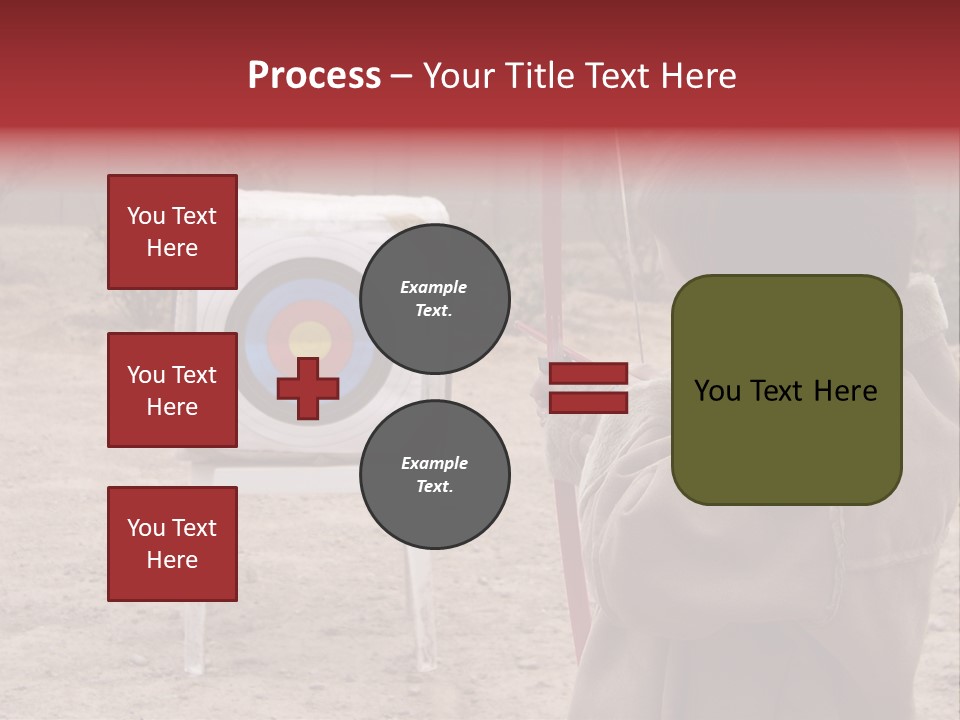 Boy Shooting Arrow At Target PowerPoint Template