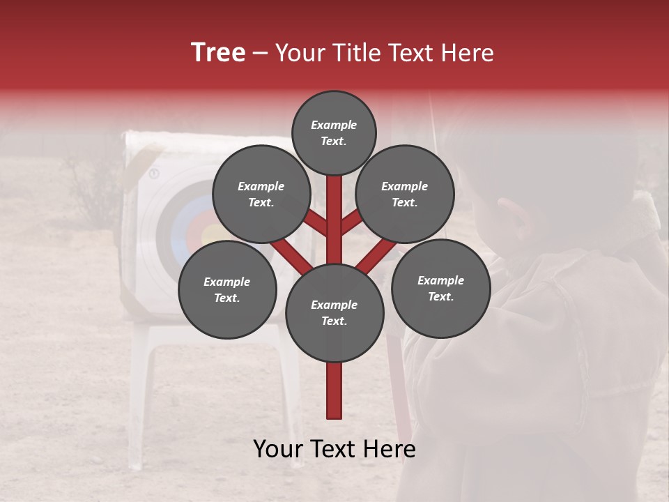 Boy Shooting Arrow At Target PowerPoint Template