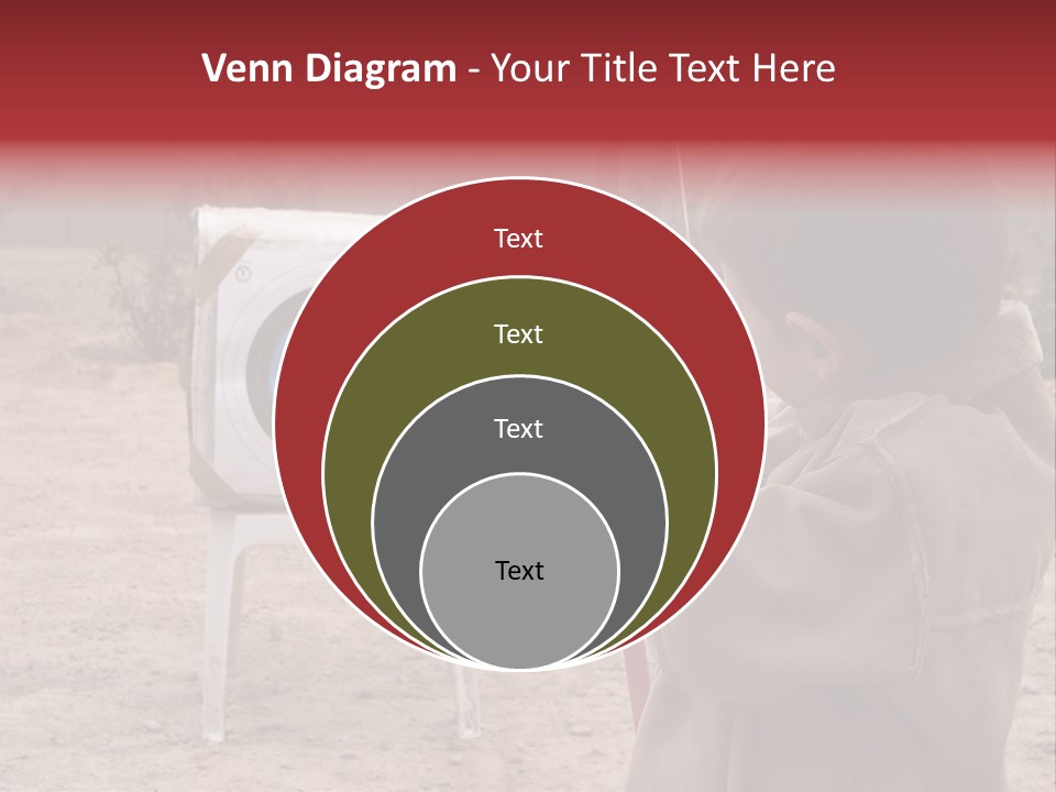 Boy Shooting Arrow At Target PowerPoint Template