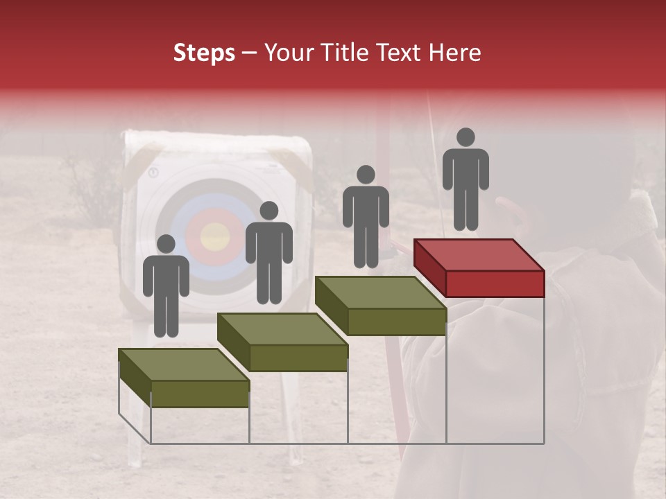 Boy Shooting Arrow At Target PowerPoint Template