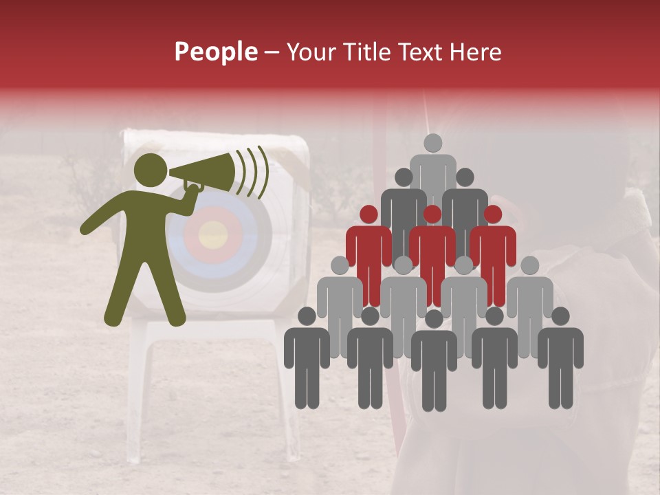 Boy Shooting Arrow At Target PowerPoint Template