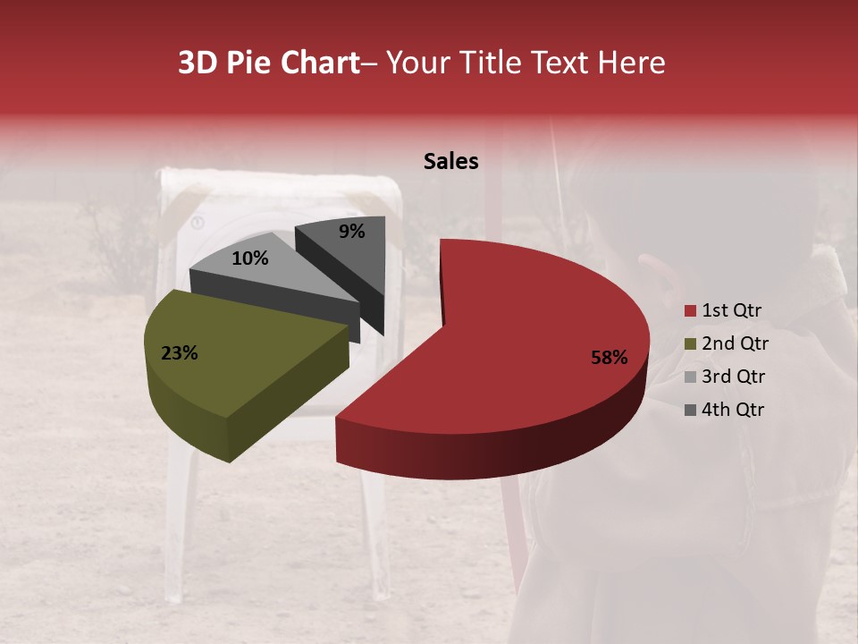 Boy Shooting Arrow At Target PowerPoint Template