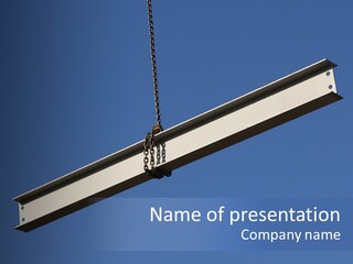 Steel Girder On A Construction Site PowerPoint Template