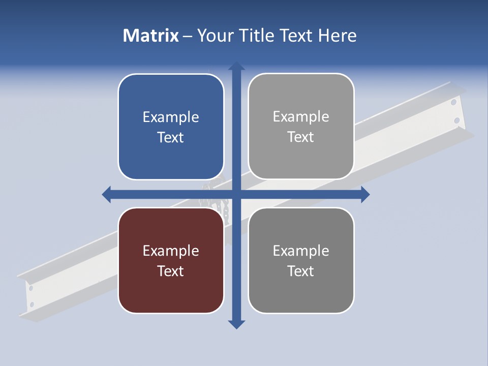Steel Girder On A Construction Site PowerPoint Template